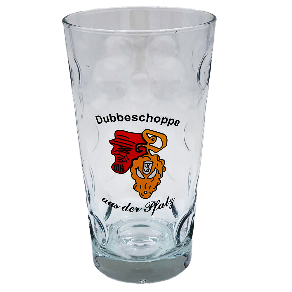 Dubbeglas "Dubbeschoppe aus der Pfalz", 0,5 Liter