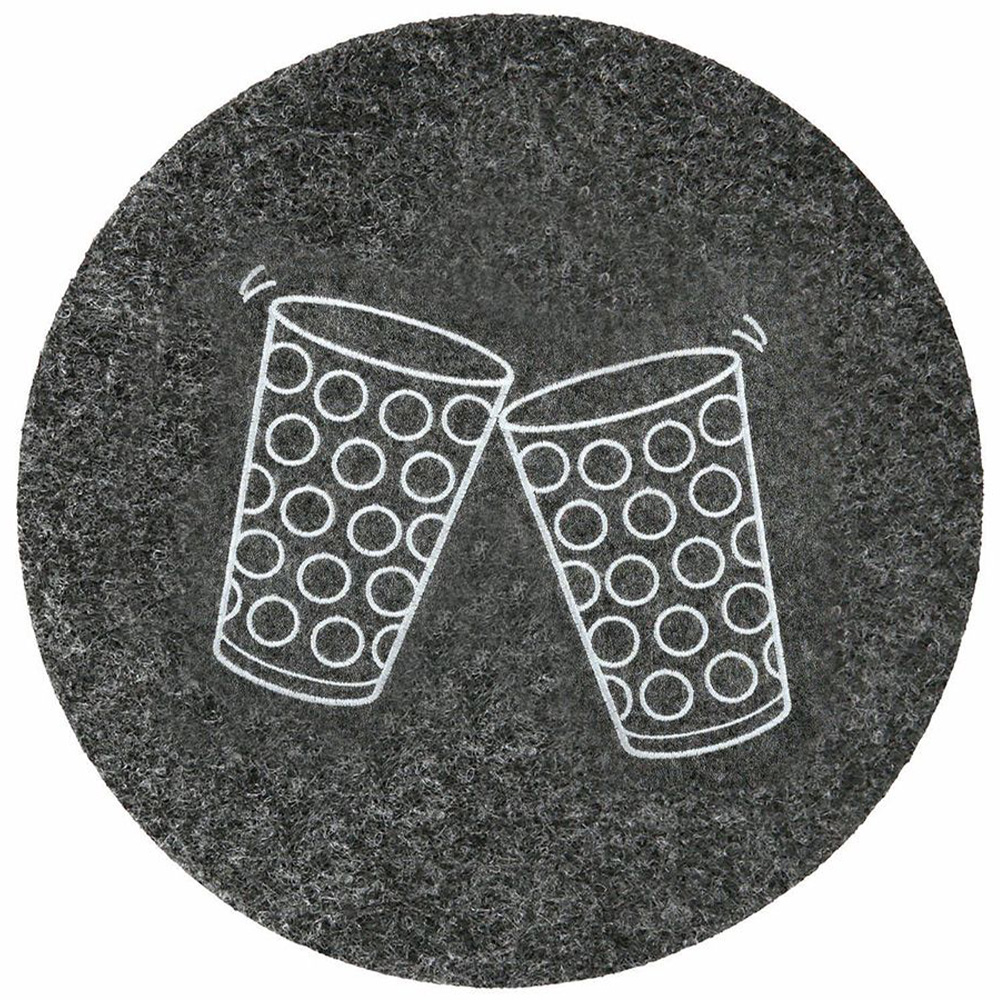 Filz Untersetzer rund - Motiv "Dubbegläser" Filz Untersetzer rund - Motiv "Dubbegläser"