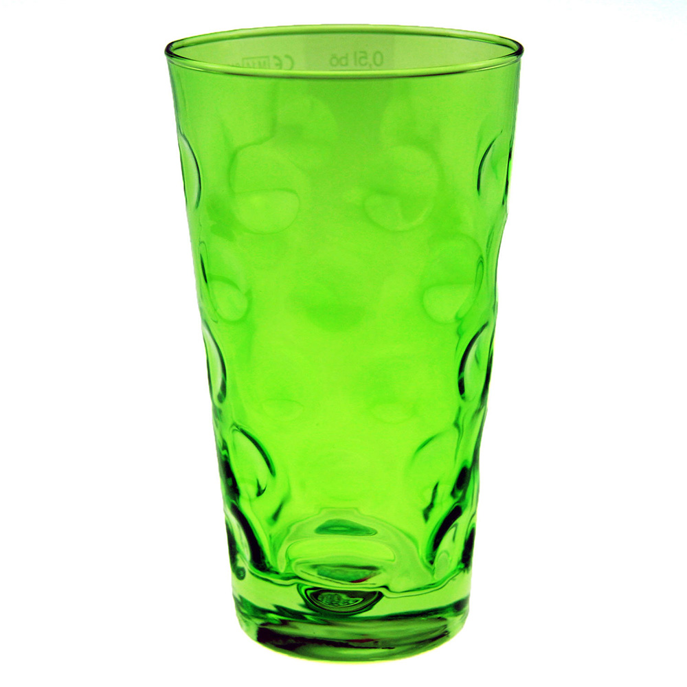 Farbiges Dubbeglas grün, ganz gefärbt, 0,5 Liter
