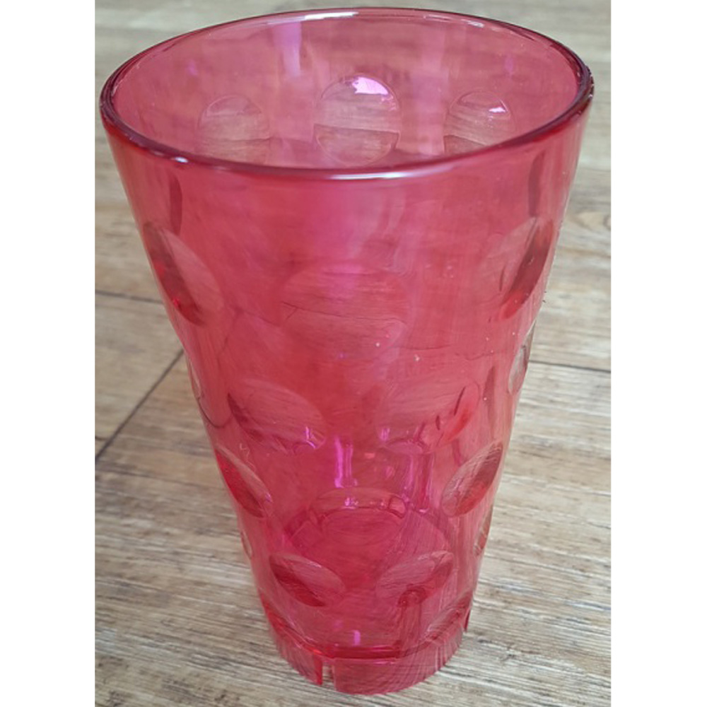 Dubbeglas aus Kunststoff, pink, unzerbrechlich, 0,5 Liter