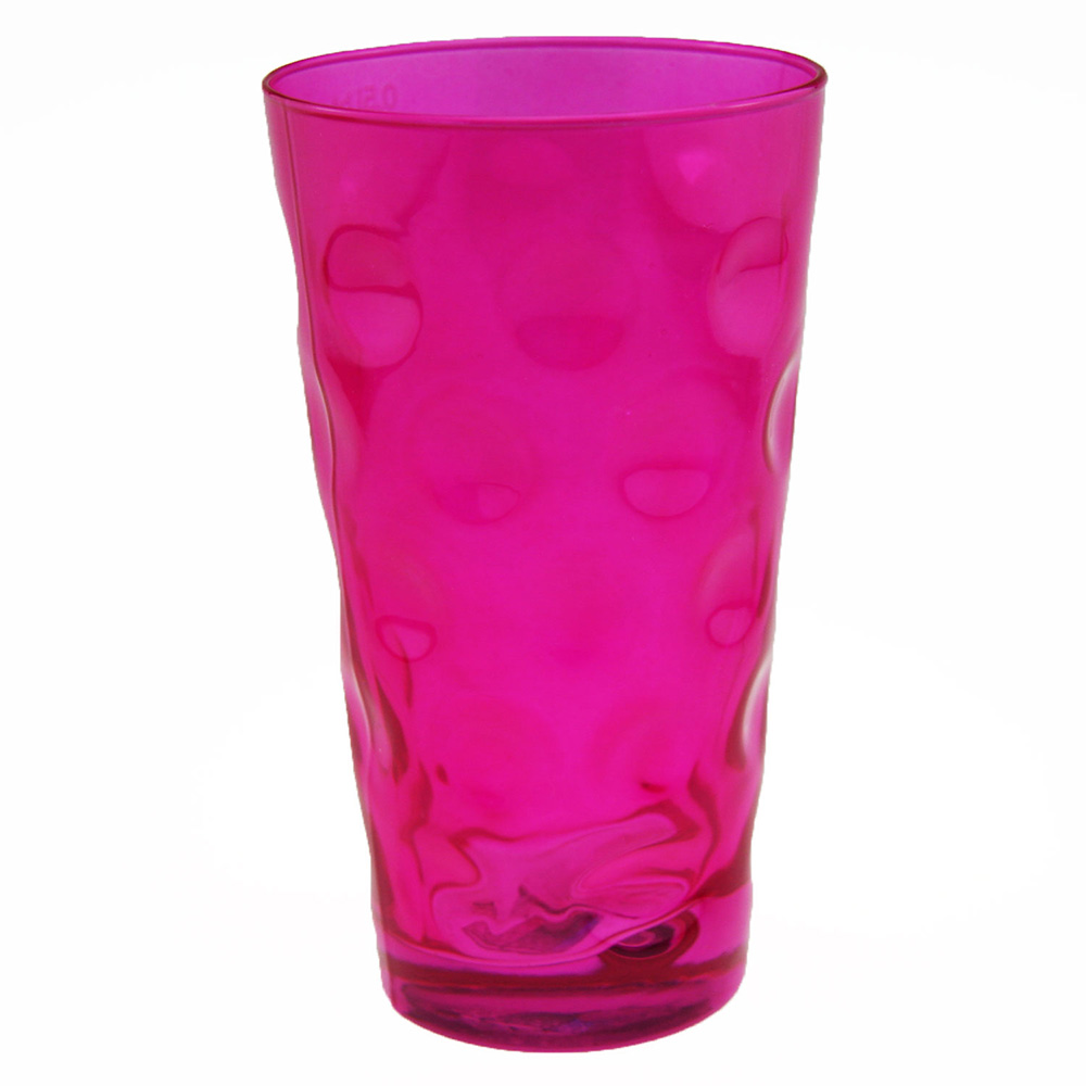 Farbiges Dubbeglas pink, ganz gefärbt, 0,5 Liter