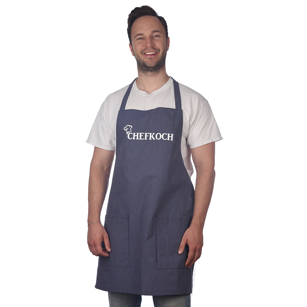 Winzer-Latzschürze mit Druck "Chefkoch"