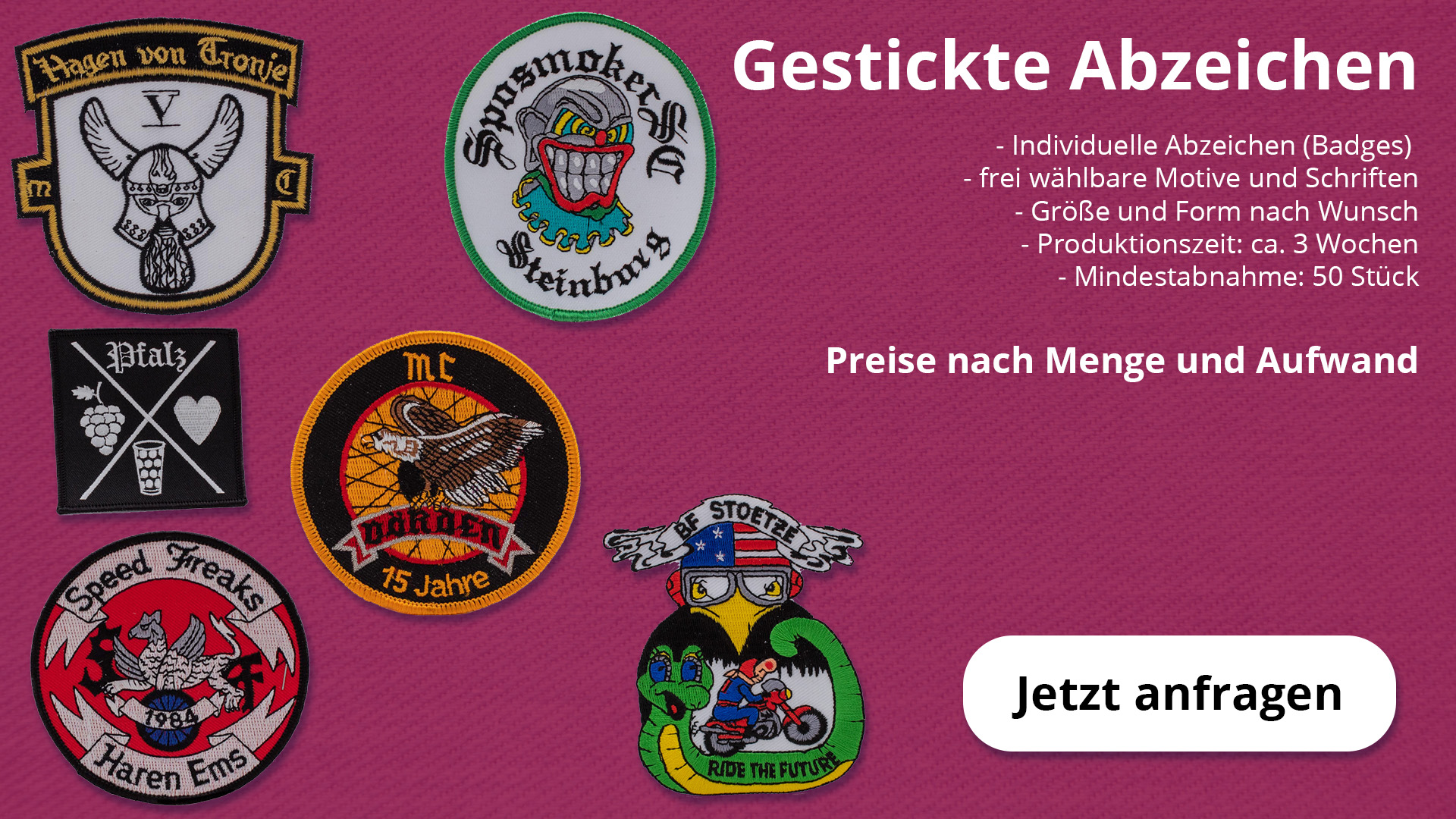 Gestickte Abzeichen Gestickte Abzeichen