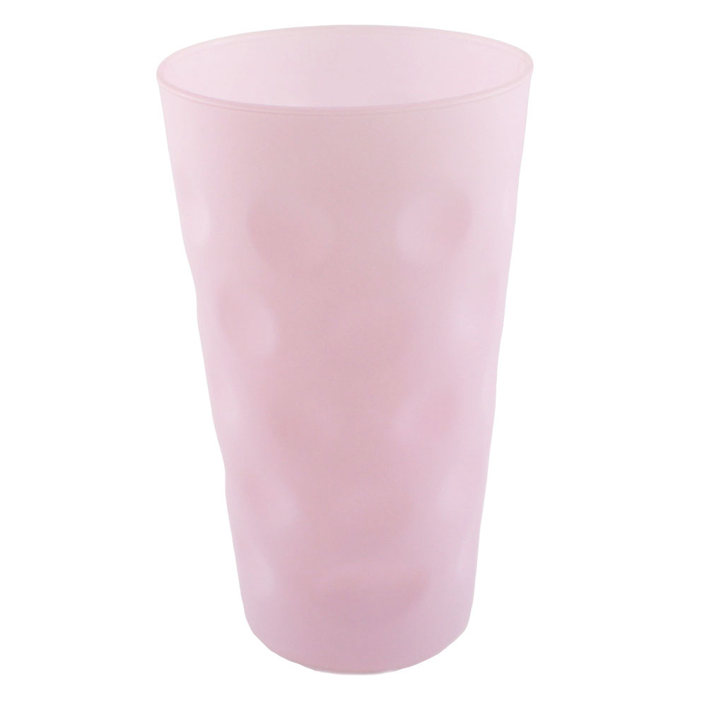 Farbiges Dubbeglas rosa, matt, 0,5 Liter