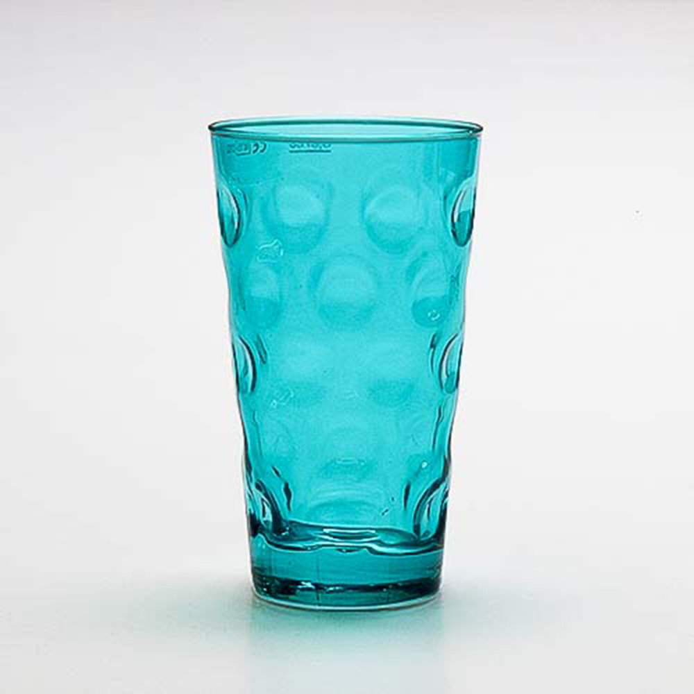 Farbiges Dubbeglas blau, ganz gefärbt, 0,5 Liter