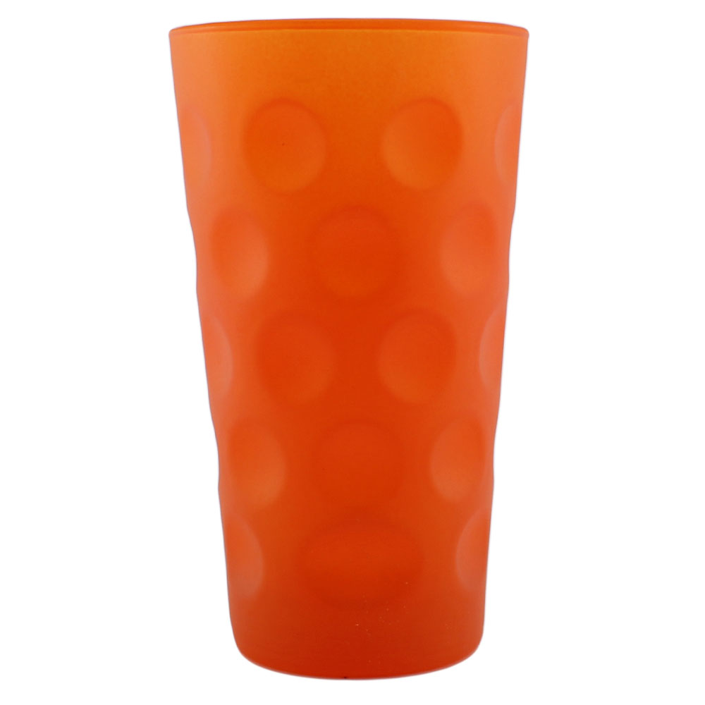Farbiges Dubbeglas orange, matt, 0,5 Liter
