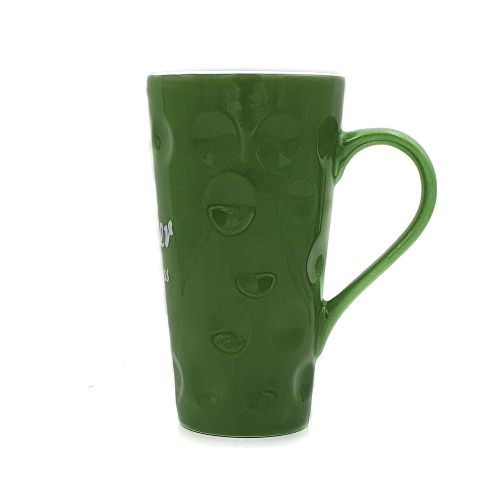 Dubbetasse mit Aufdruck "Pälzer Dubbetass", grün, 0,5 Liter - seitlich