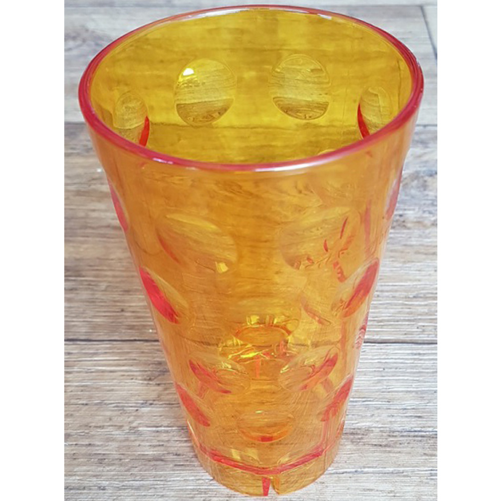 Dubbeglas aus Kunststoff, orange, unzerbrechlich, 0,5 Liter