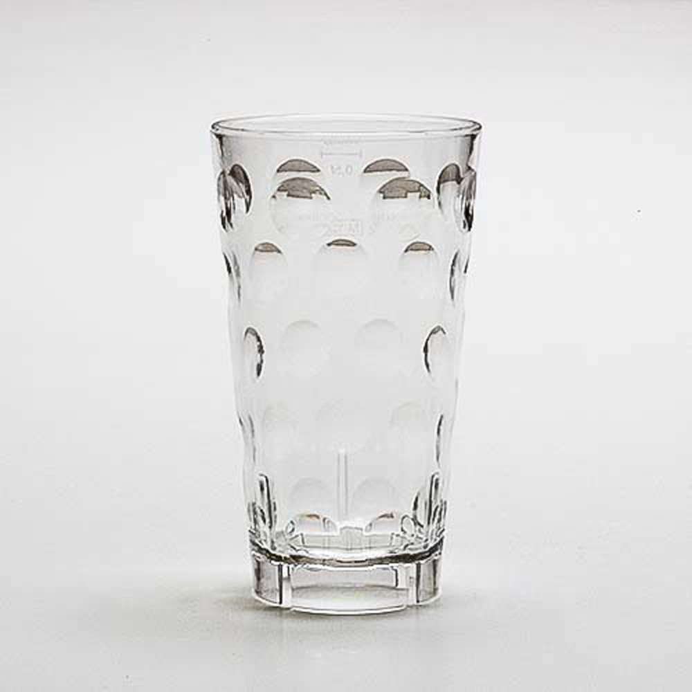 Dubbeglas aus Kunststoff, glasklar, unzerbrechlich, 0,5 Liter