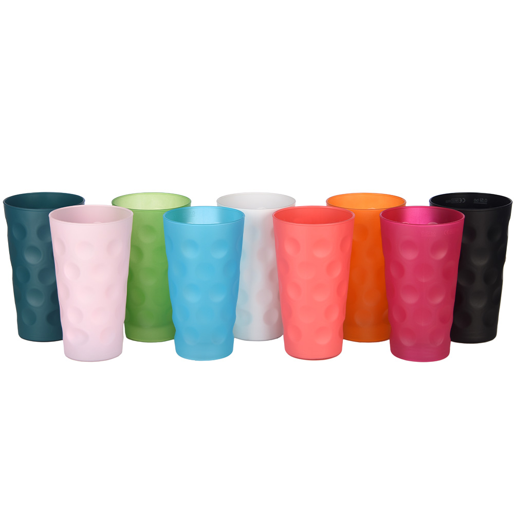 Farbiges Dubbeglas, matt, 0,5 Liter