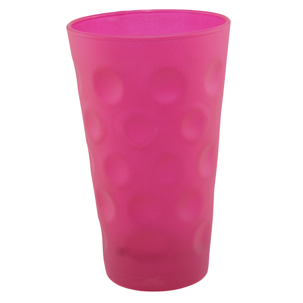Farbiges Dubbeglas pink, matt, 0,5 Liter