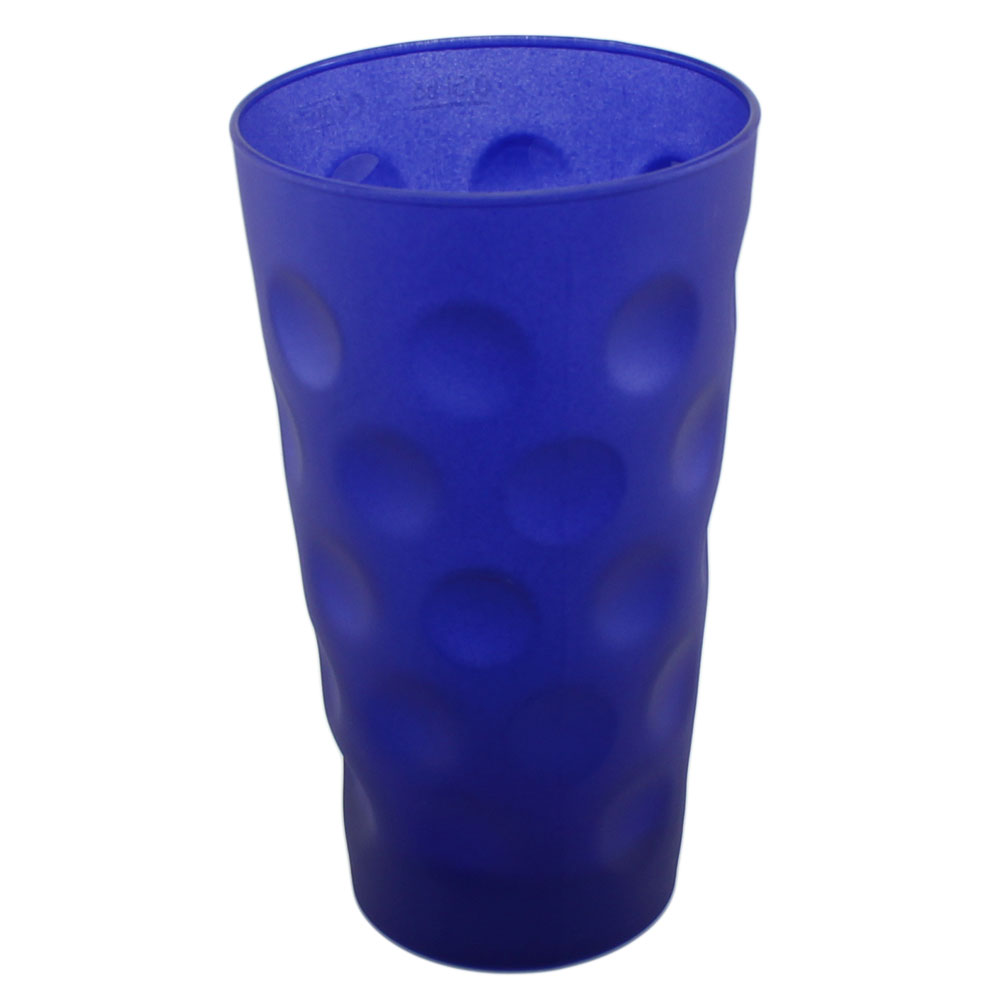 Farbiges Dubbeglas dunkelblau, matt, 0,5 Liter