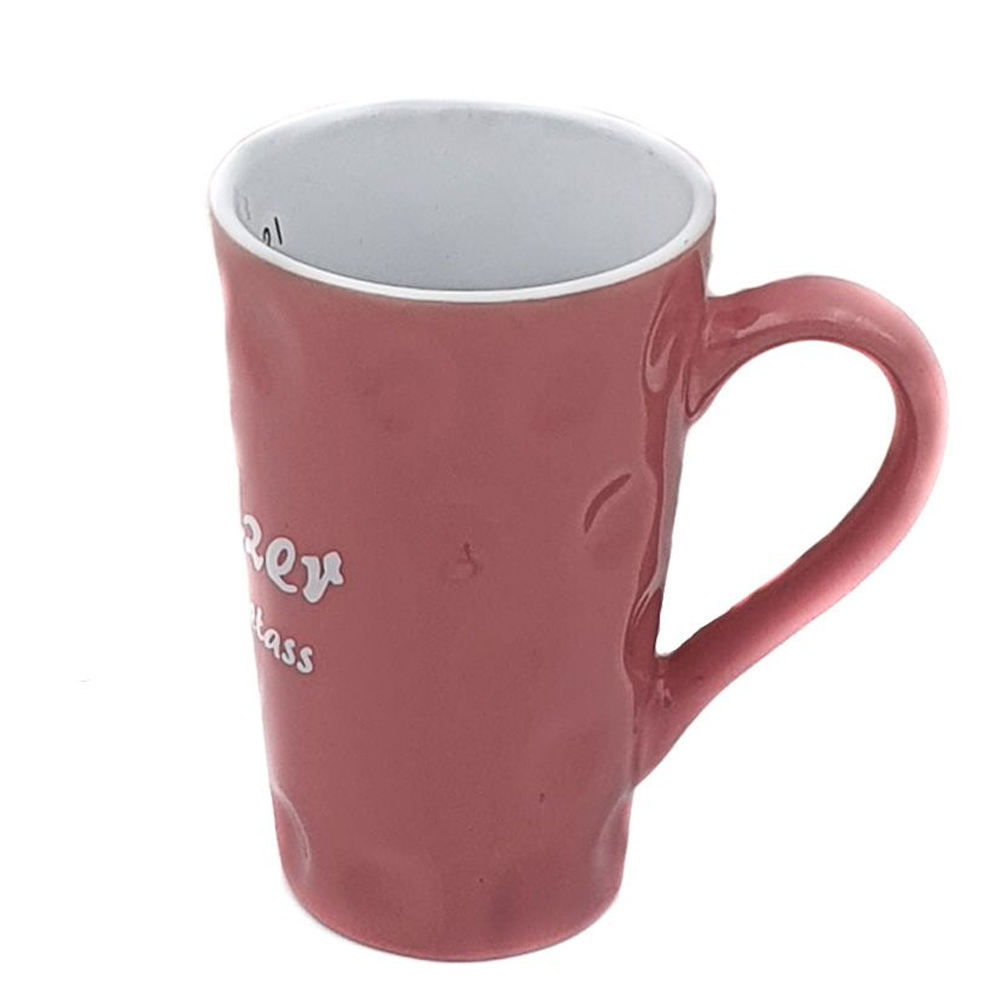Dubbetasse mit Aufdruck "Pälzer Dubbetass", Rosa, 0,5 Liter