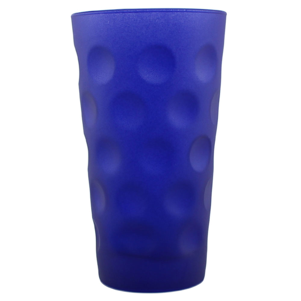 Farbiges Dubbeglas dunkelblau, matt, 0,5 Liter