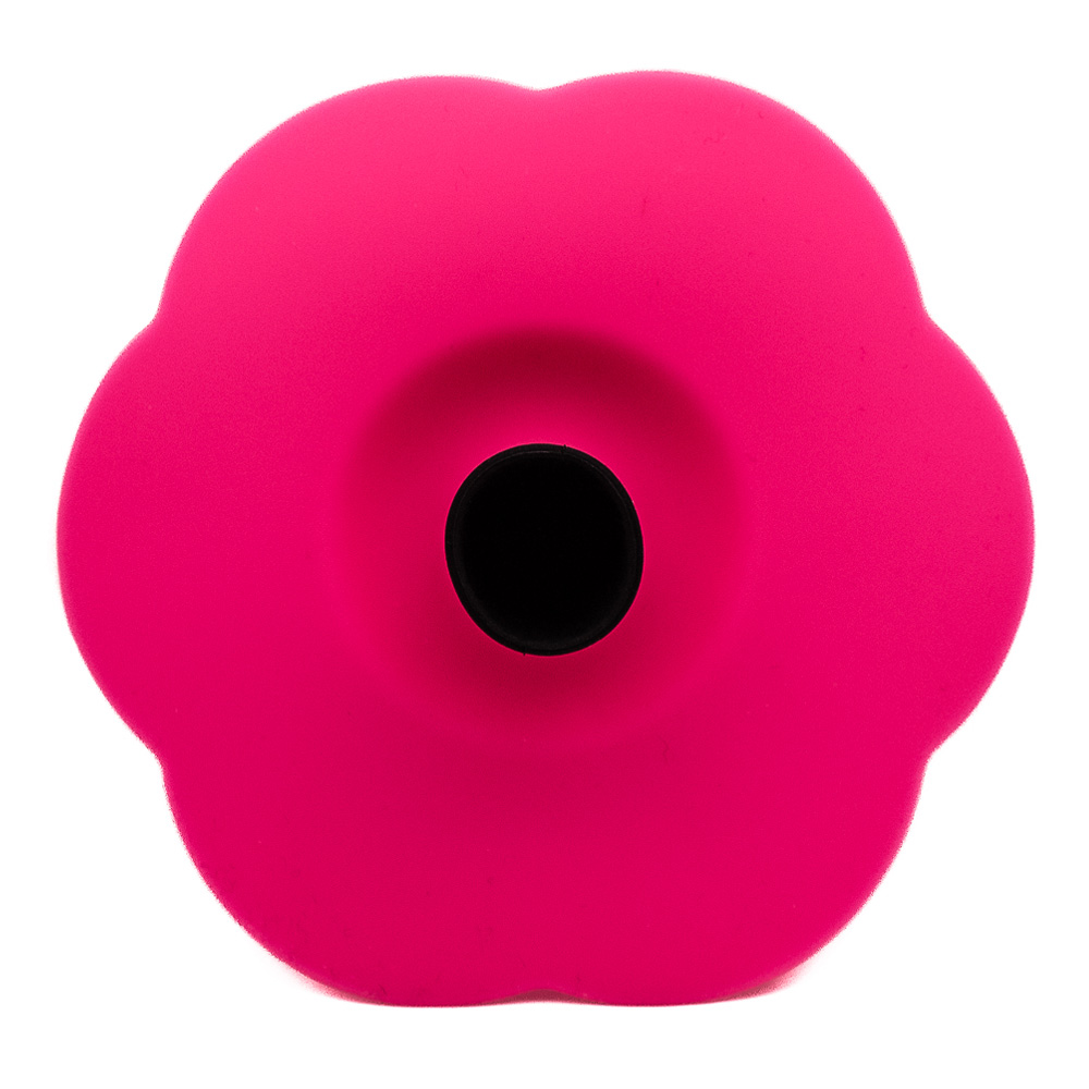 Dubbedeckel aus Silikon Pinker Deckel mit Dubbeglas Schwarz