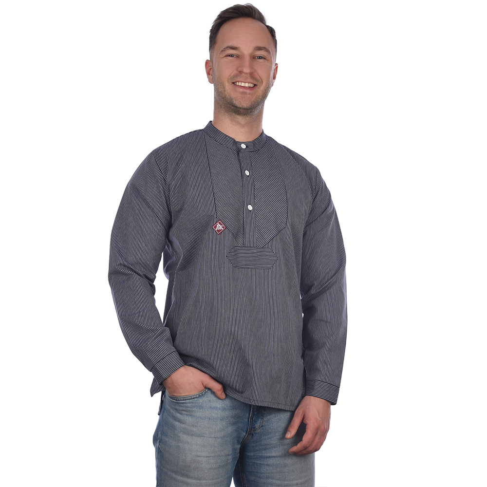 Mann mit Original Winzerbluse "Burgunder"