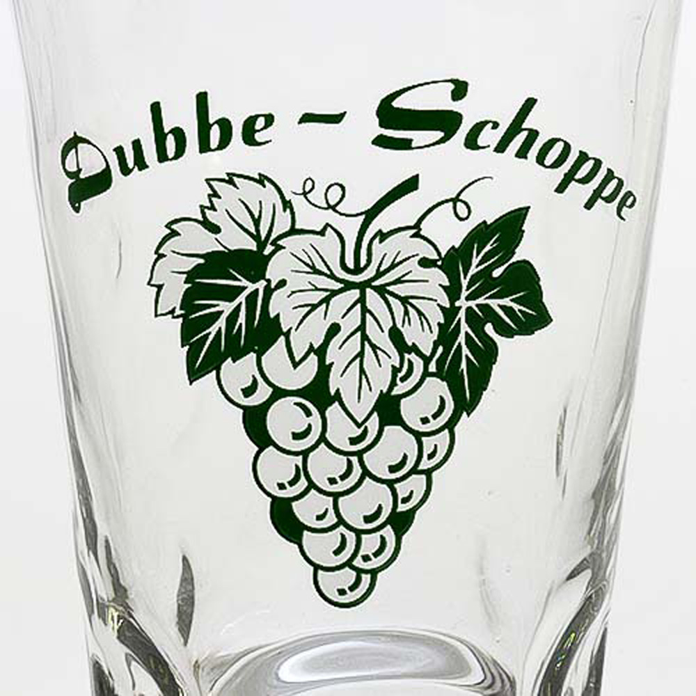 Dubbeglas "Dubbe-Schoppe und Rebe", 0,5 Liter Nahaufnahme Dubbeglas "Dubbe-Schöppel und Rebe", 0,25 Liter Nahaufnahme