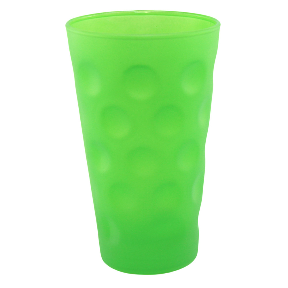 Farbiges Dubbeglas grün, matt, 0,5 Liter